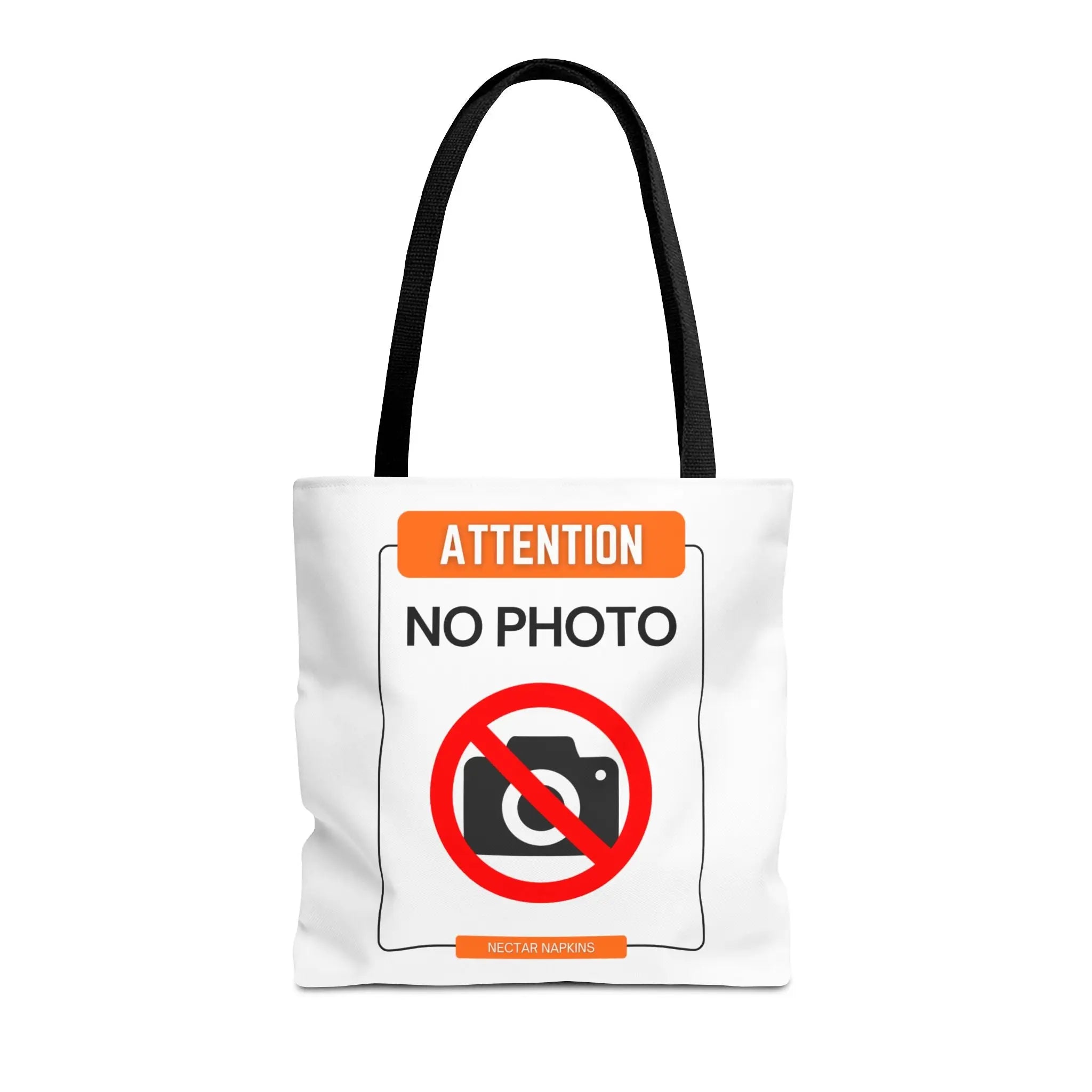 Attention No Photo Sign Tote Bag
