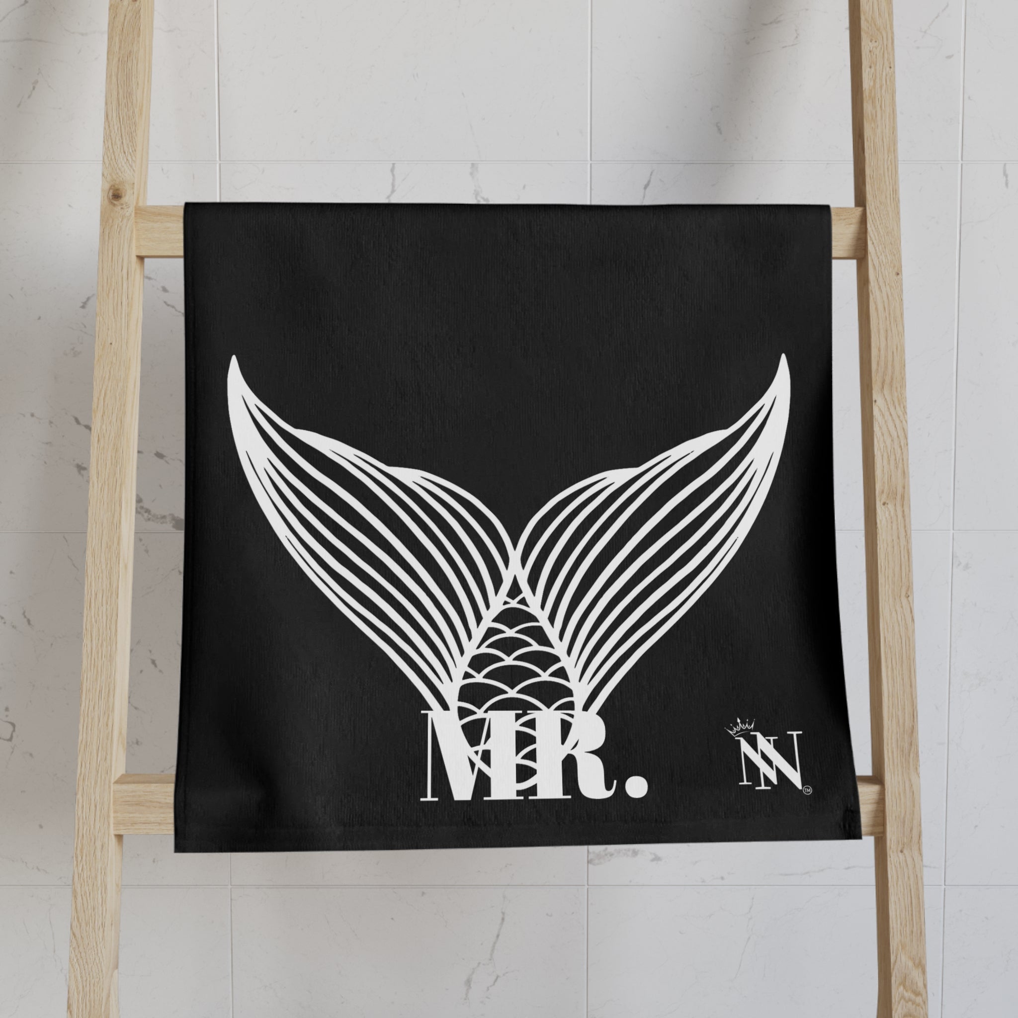 Mr. Mr. Mermaid Shareable Sides Black Cum Towel