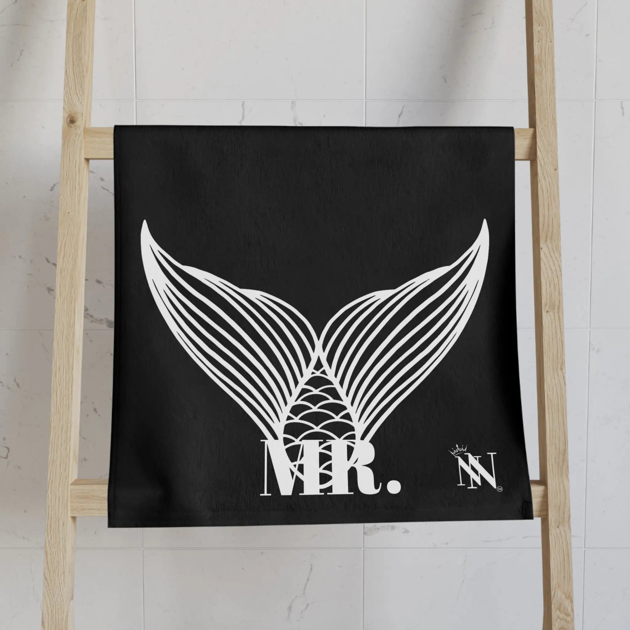 Mr. Mr. Mermaid Shareable Sides Black Cum Towel