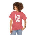 Block Letter Love Heart | Mix & Match Cotton Unisex Fun-Flirty Lovers’ T-Shirts