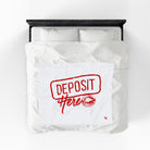 Deposit Here with a Kiss | Mix & Match Soft Fun-Flirty Lovers’ Blankets
