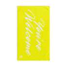 Simply You’re Welcome Neon Yellow Cum Towel