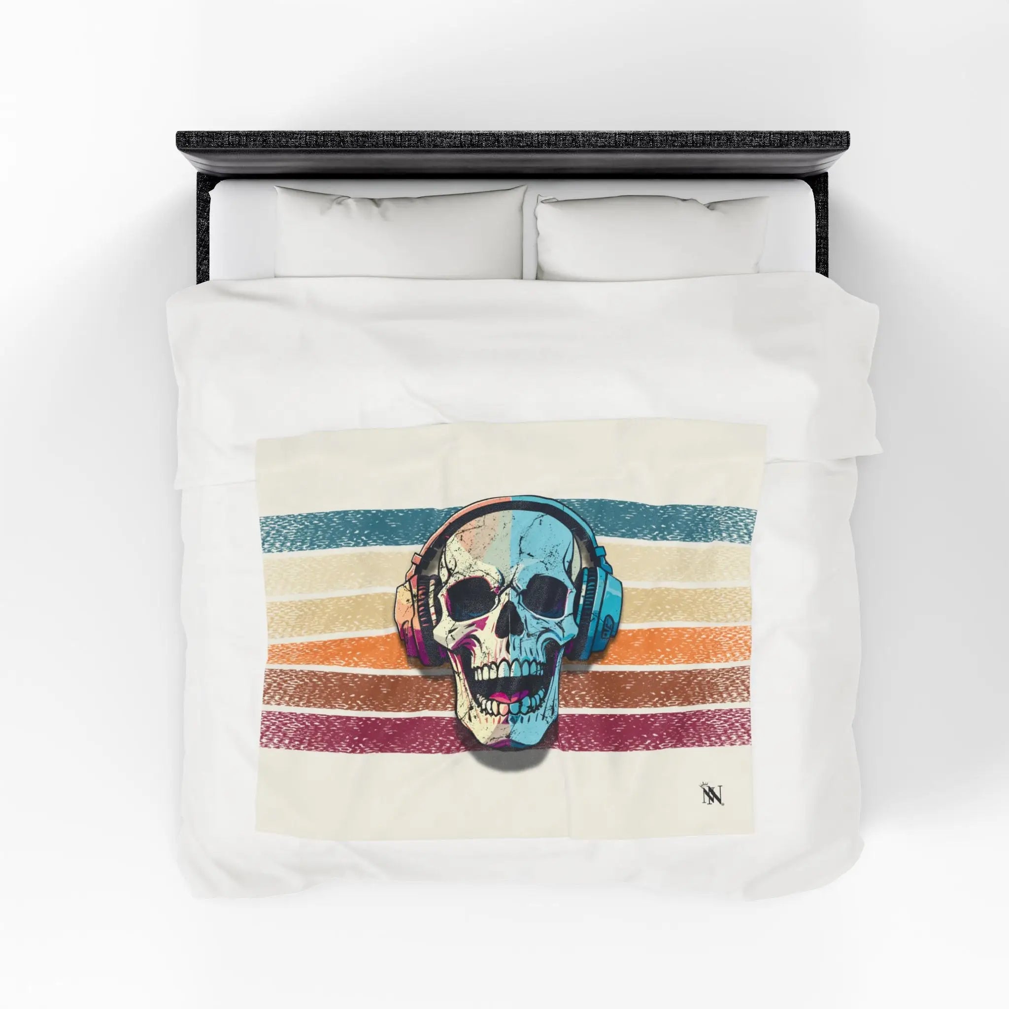 Audiophile Skull | Mix & Match Velveteen Fun-Flirty Lovers’ Blankets