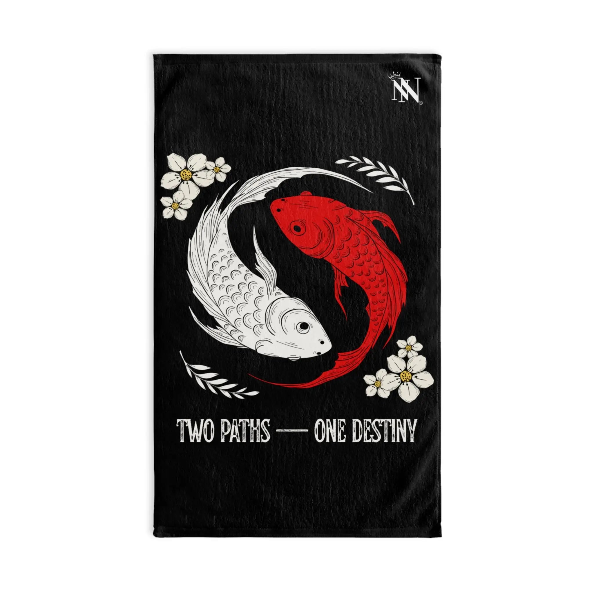 Two Paths One Destiny Koi Fish Ying Yang Cum Towel