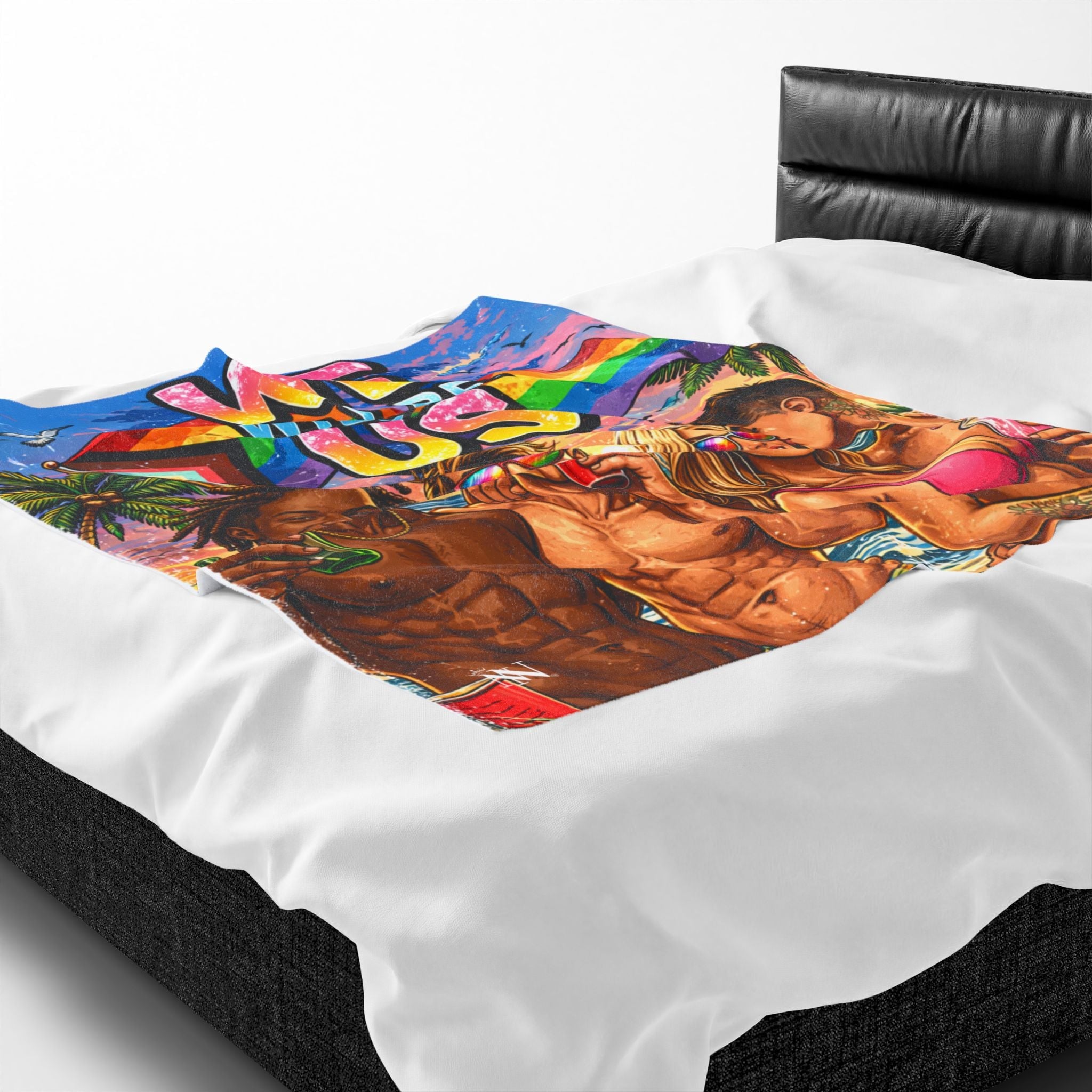Pride Party We Will Be Us | Mix & Match Soft Fun-Flirty Lovers’ Blankets