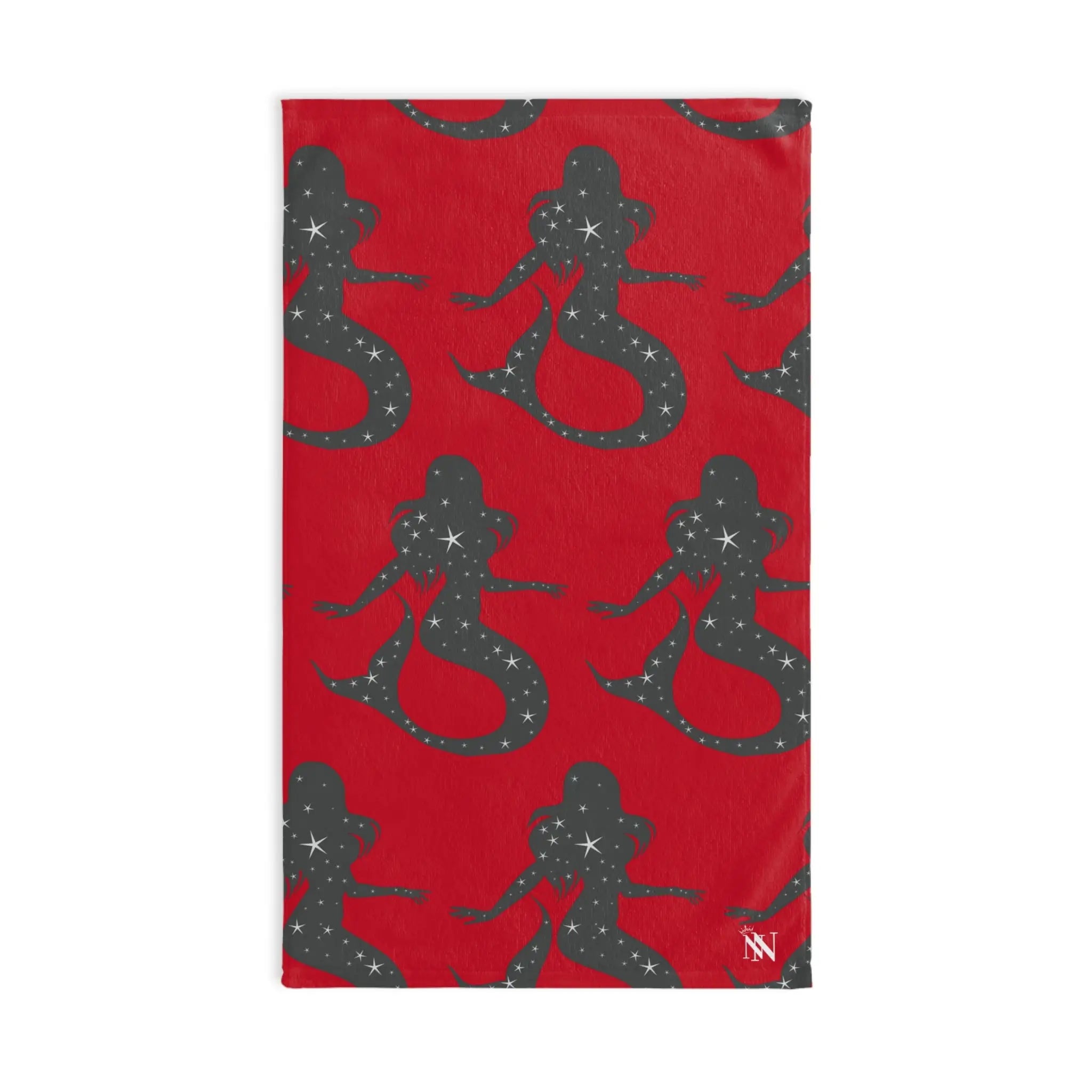 Mermaid Star Red Patterned | Mix & Match Original Fun-Flirty Lovers’ Towels
