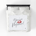 You’re Welcome! with a Kiss Romantic Gifts Love Blanket