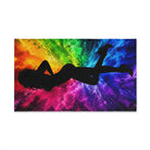 Sexy Lady Standing Silhouette Rainbow | Nectar Napkins Classic Fun-Flirty Lovers’ Colored Towels