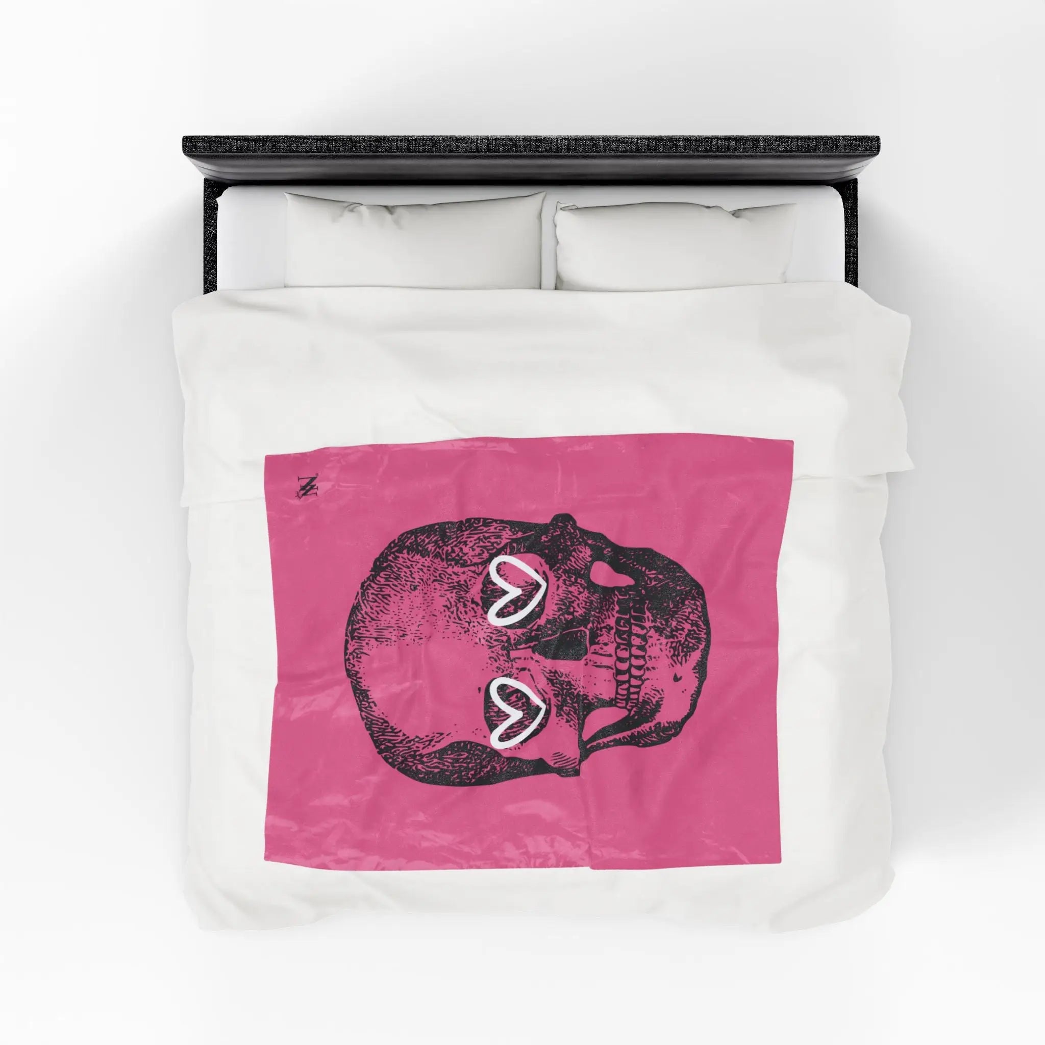 Skull Heart Eyes | Mix & Match Soft Fun-Flirty Lovers’ Blankets