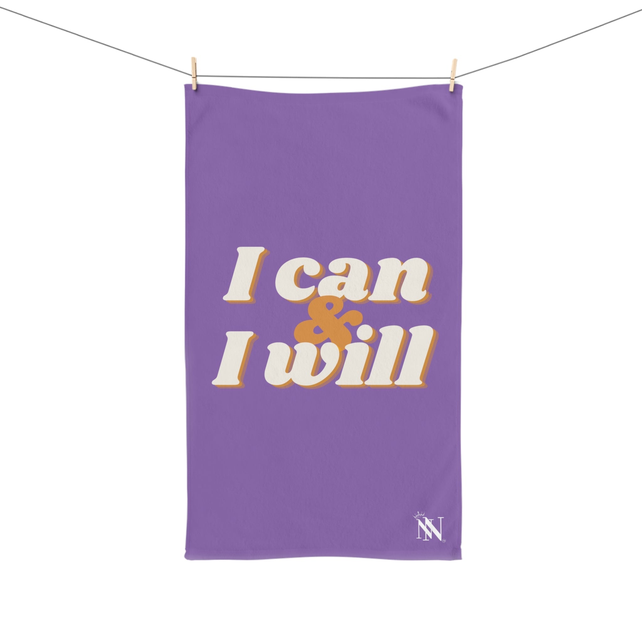 I Can I Will Lavendar | Mix & Match Original Fun-Flirty Lovers’ Towels