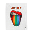 Just Lick It Rainbow Tongue Blanket