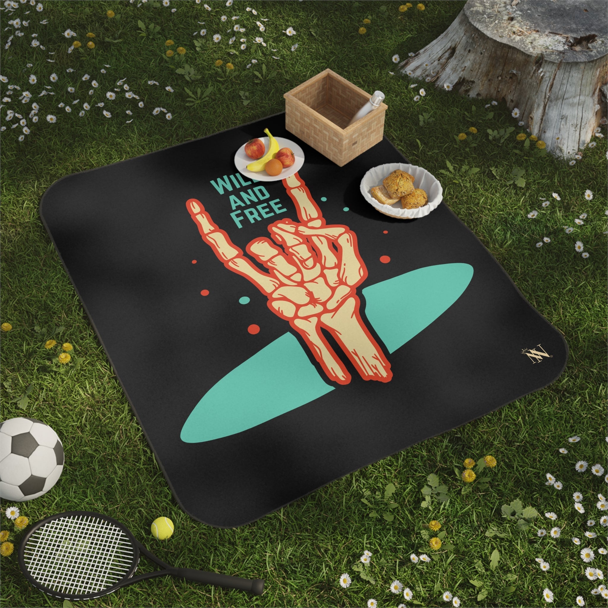 Throwing Horns Wild & Free | Mix Match Fun-Flirty Lovers’ Water-Resistant Blankets