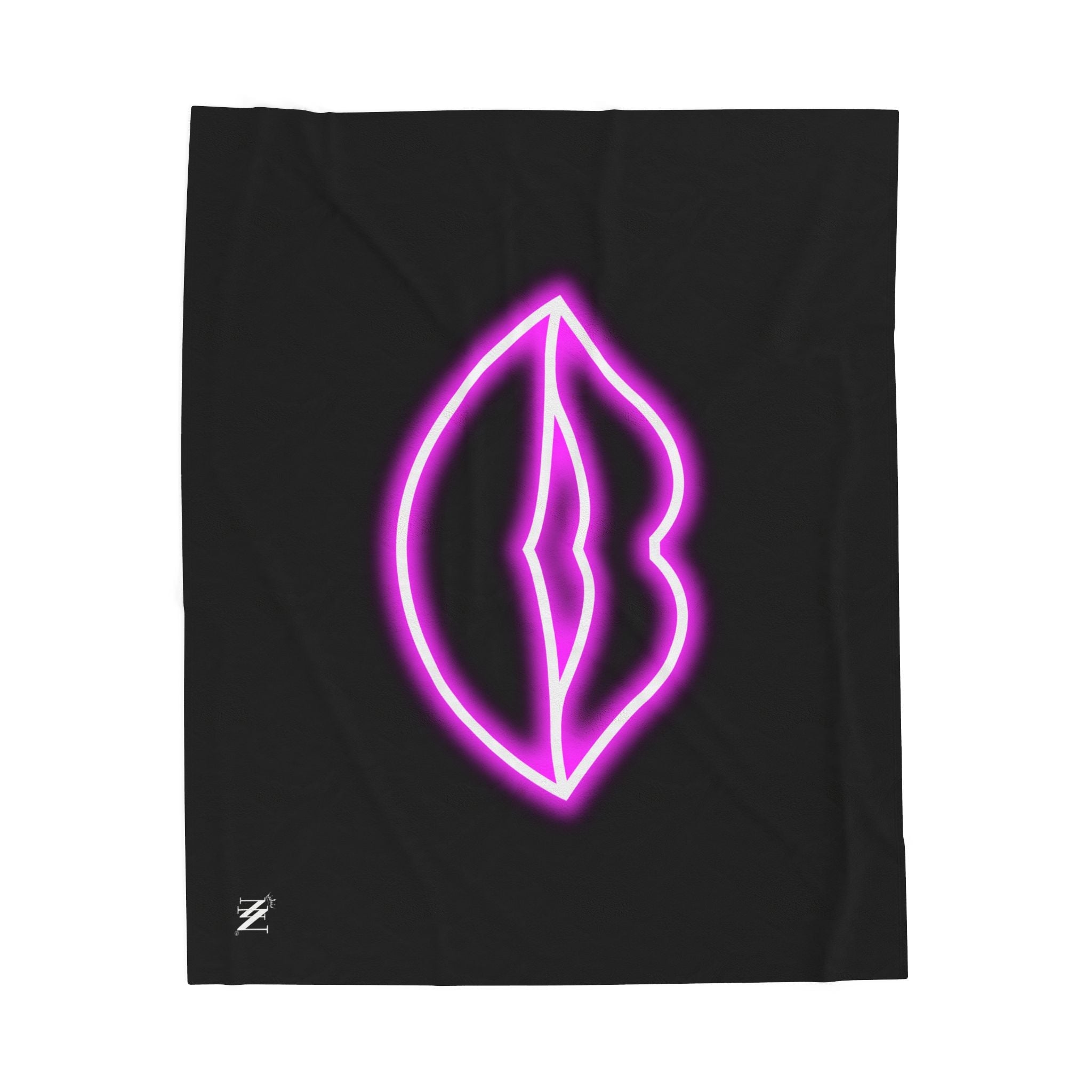 Her Lips Neon Romantic Gifts Silky Soft Love Blanket