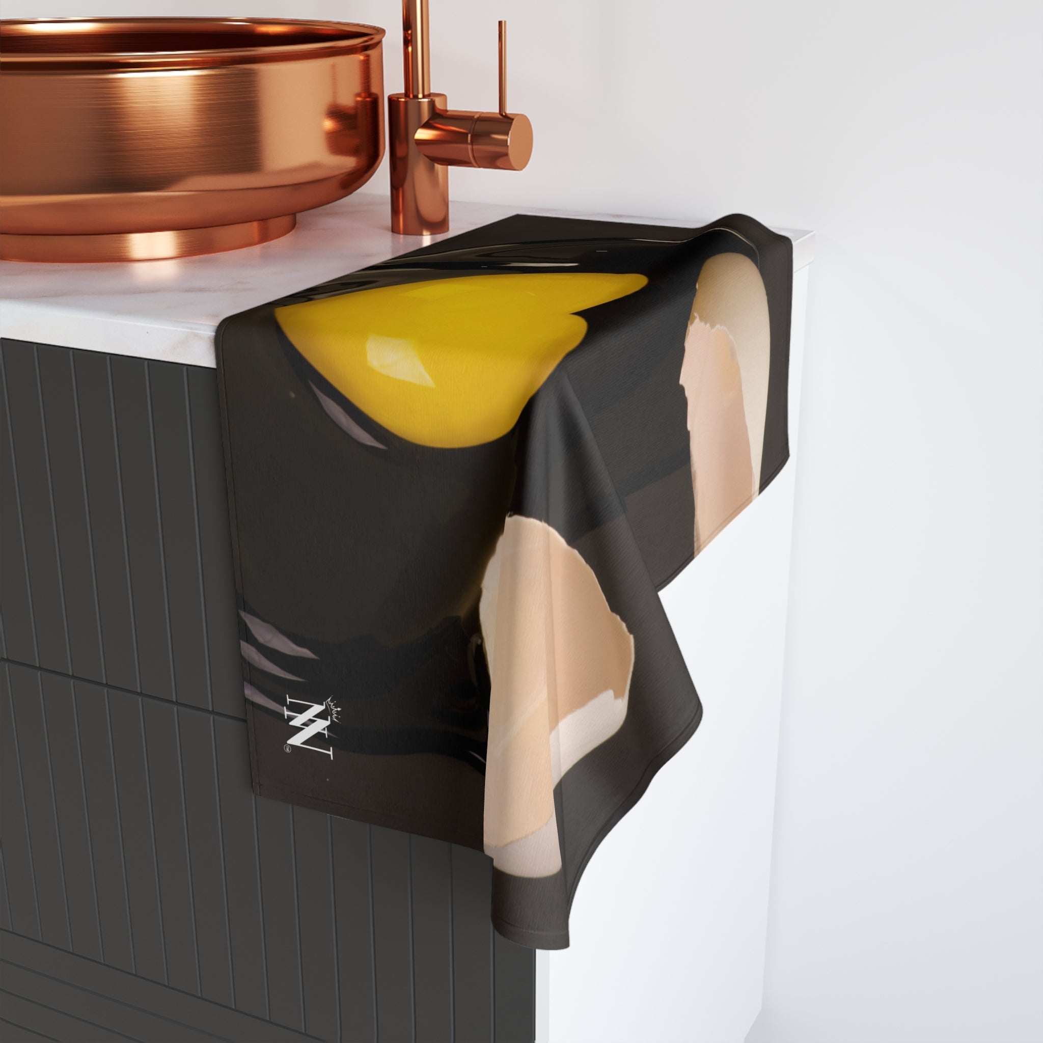 Broken Egg Heart Yolk 3D Print | Mix & Match Original Fun-Flirty Lovers’ Towels