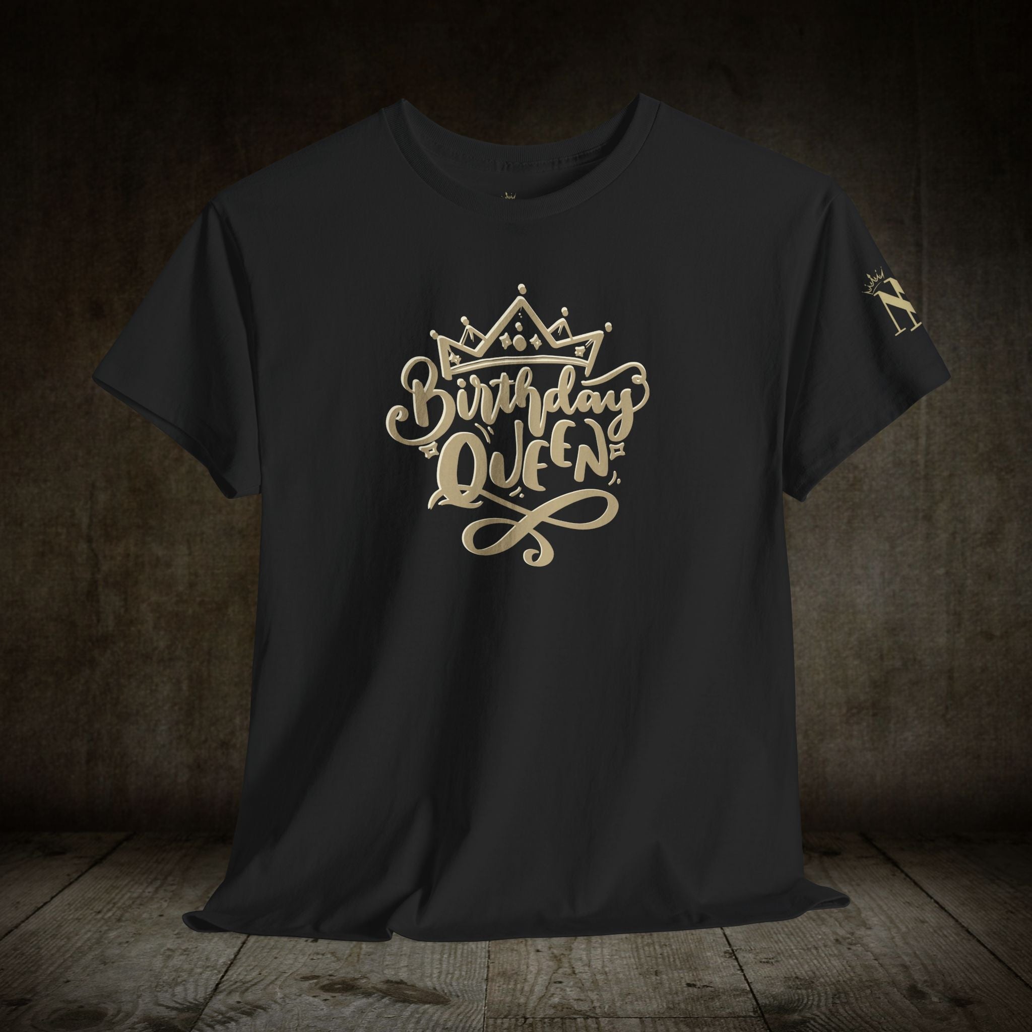 Gold Crown Birthday Queen | Mix & Match Cotton Unisex Fun-Flirty Lovers’ T-Shirts