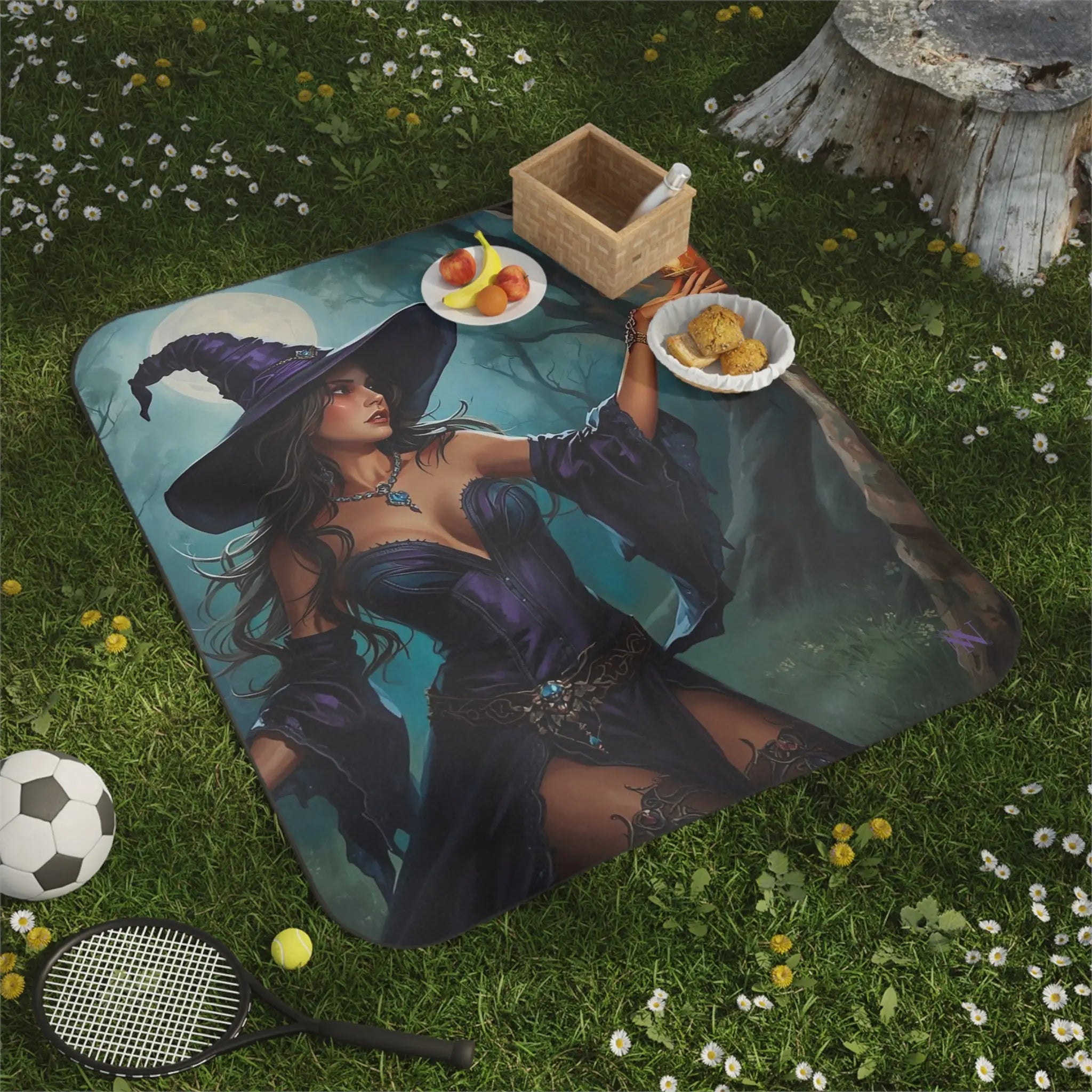 Fire Witch Fantasy Women Couple Friendly Water-Resistant Sex Blanket
