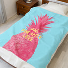 Pink Pineapple Love | Mix & Match Velveteen Fun-Flirty Lovers’ Blankets