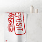 Deposit Here with a Kiss | Mix & Match XL Fun-Flirty Lovers’ Towels