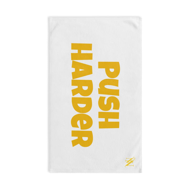 Push Harder Yellow | Mix & Match Original Fun-Flirty Lovers’ Towels