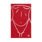 Sexy Female Outline Red Cum Towel