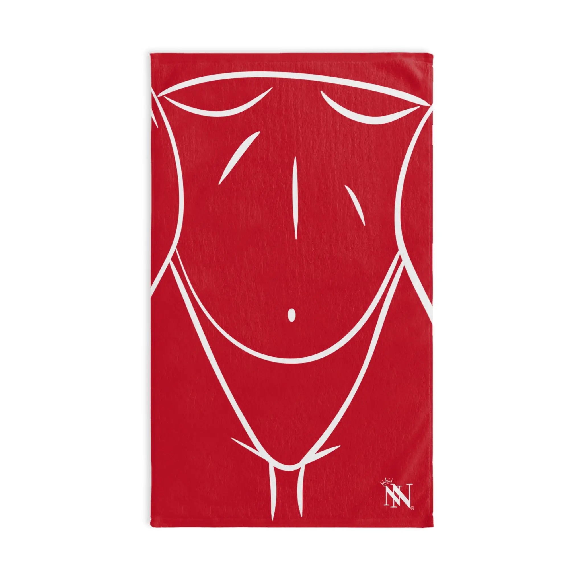 Sexy Female Outline Red Cum Towel