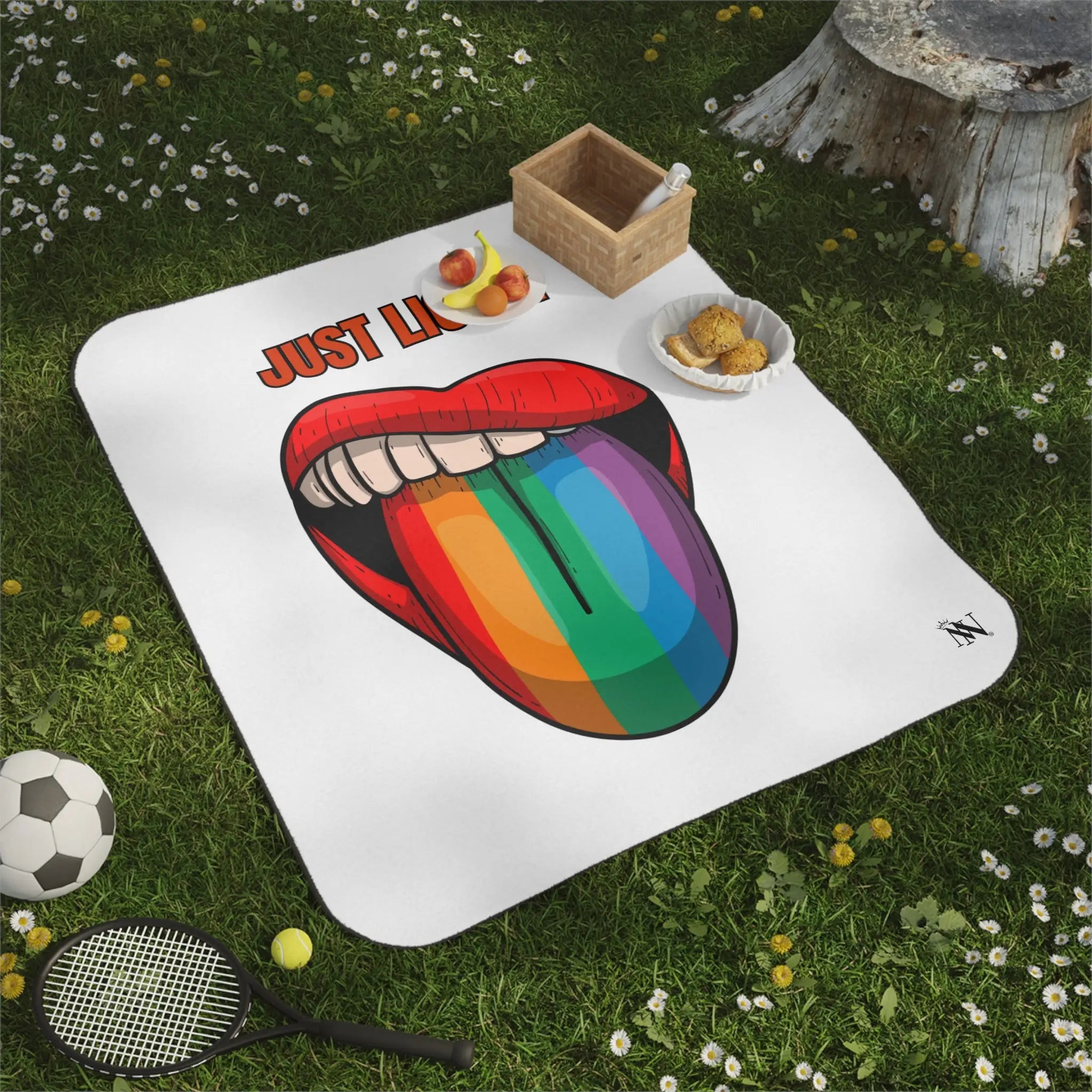 Just Lick It Rainbow Tongue Sex Blanket