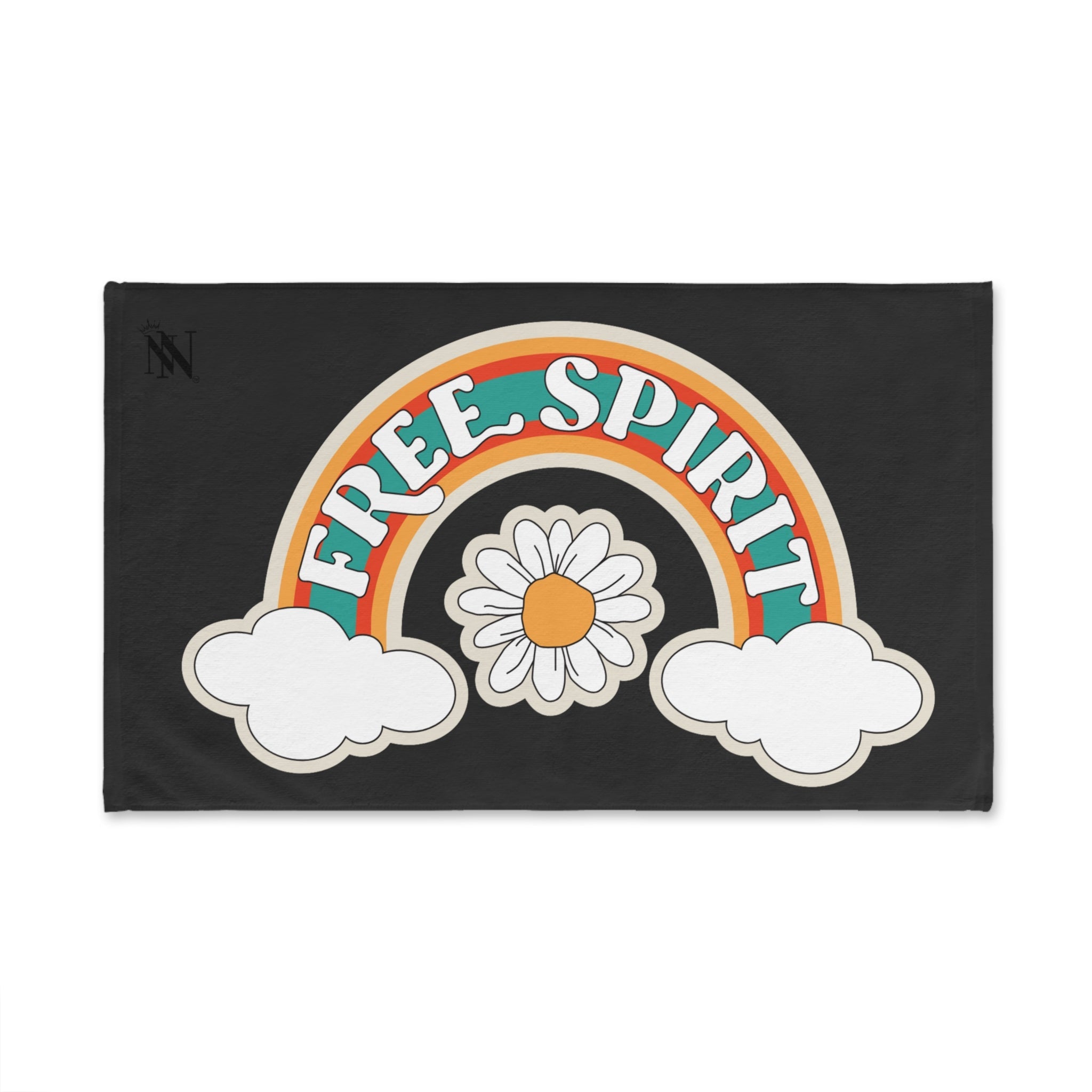 Free Spirit Retro Sticker Dark Grey Cum Towel