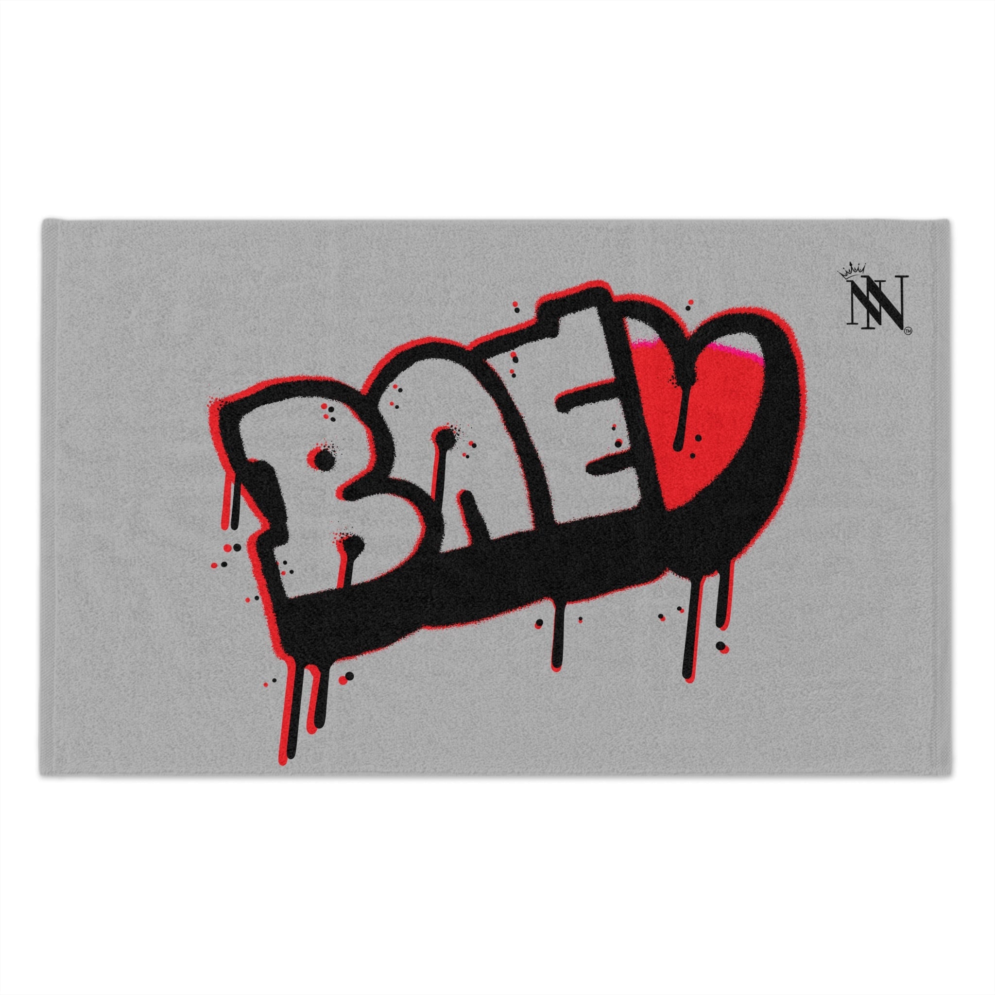 Dripping Bae Love Light Grey | Mix & Match Soft Fun-Flirty Lovers’ Towels