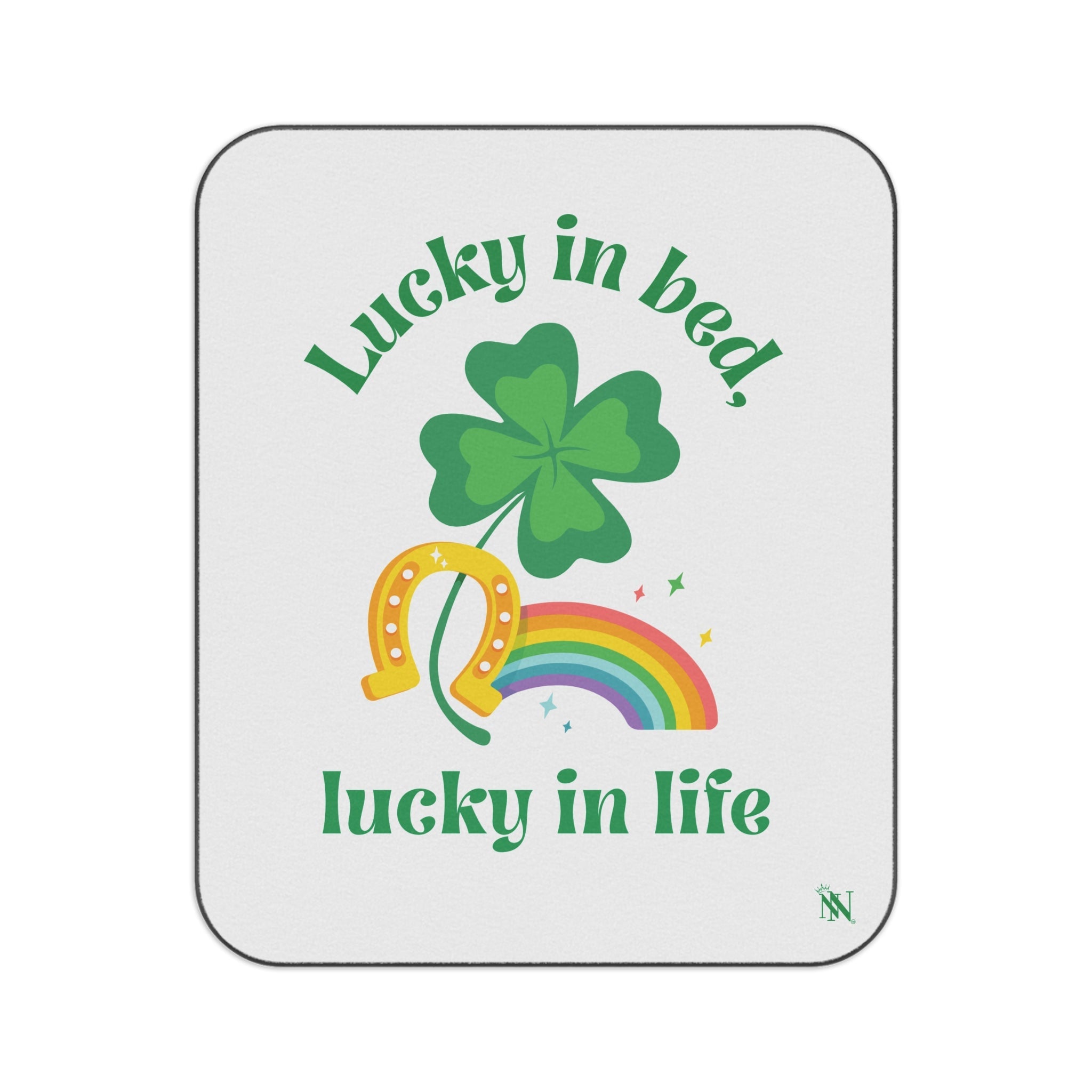 Lucky in Bed Lucky in Life St. Patrick’s Day | Mix Match Fun-Flirty Lovers’ Water-Resistant Blankets