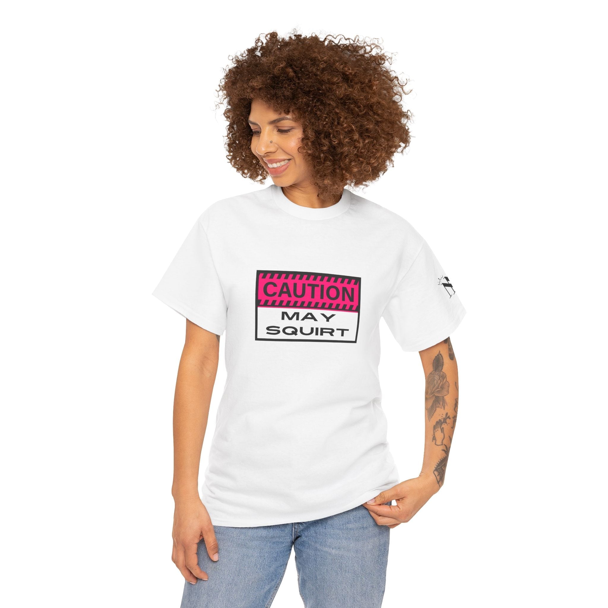 Caution: May Squirt | Mix & Match Cotton Unisex Fun-Flirty Lovers’ T-Shirts