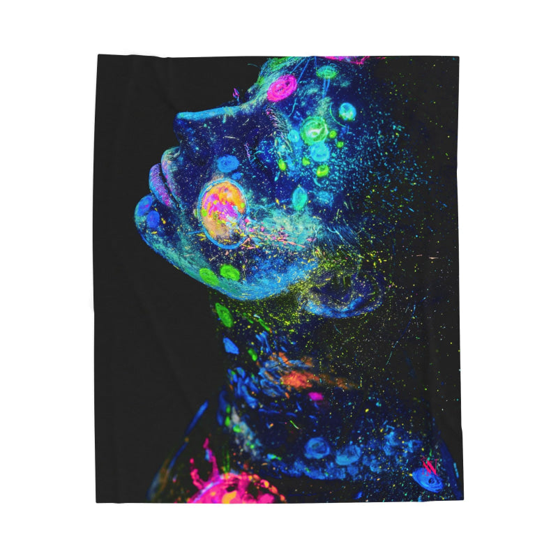 She Glows Blacklight Graphic | Mix & Match Soft Fun-Flirty Lovers’ Blankets