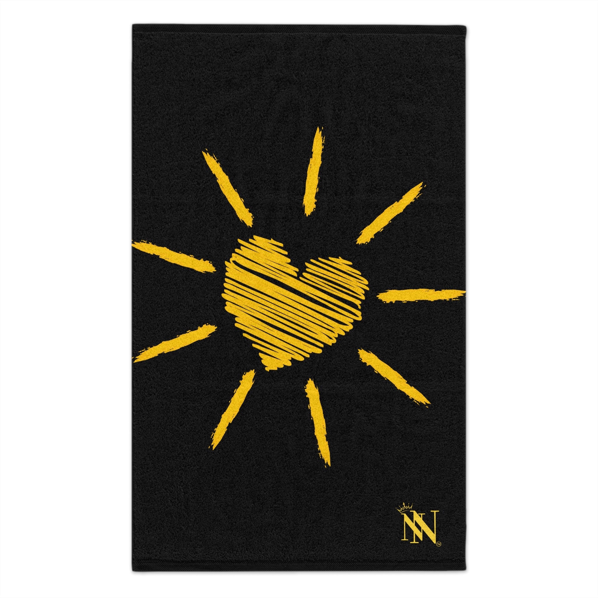 Sunshine Love Black | Mix & Match Soft Fun-Flirty Lovers’ Towels