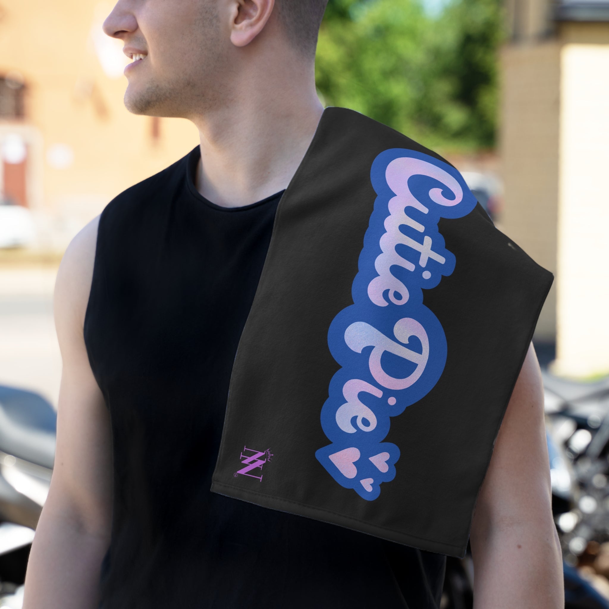 Cutie Pie Black | Mix & Match Soft Fun-Flirty Lovers’ Towels