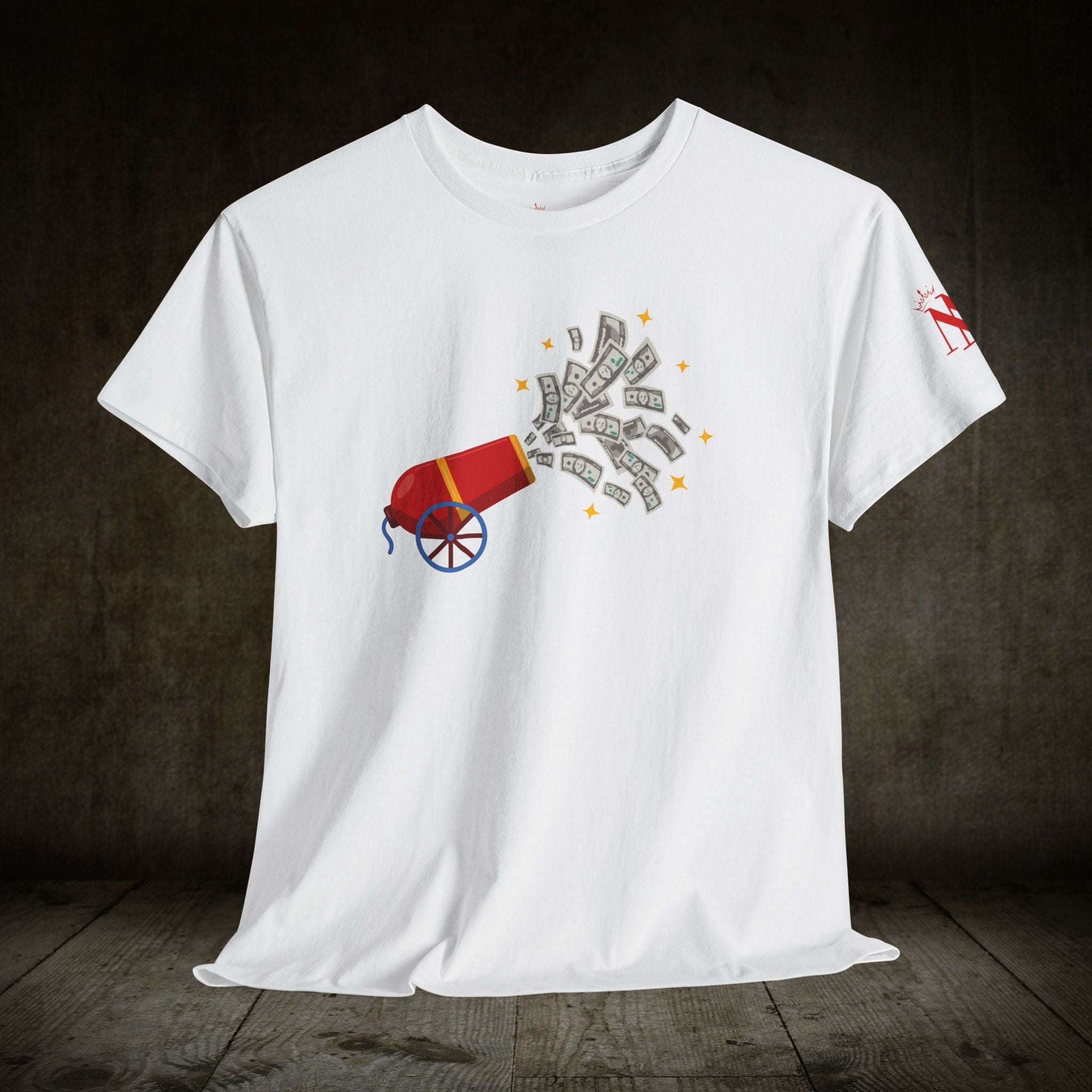 Money Shot Cannon Emoji | Mix & Match Cotton Unisex Fun-Flirty Lovers’ T-Shirts