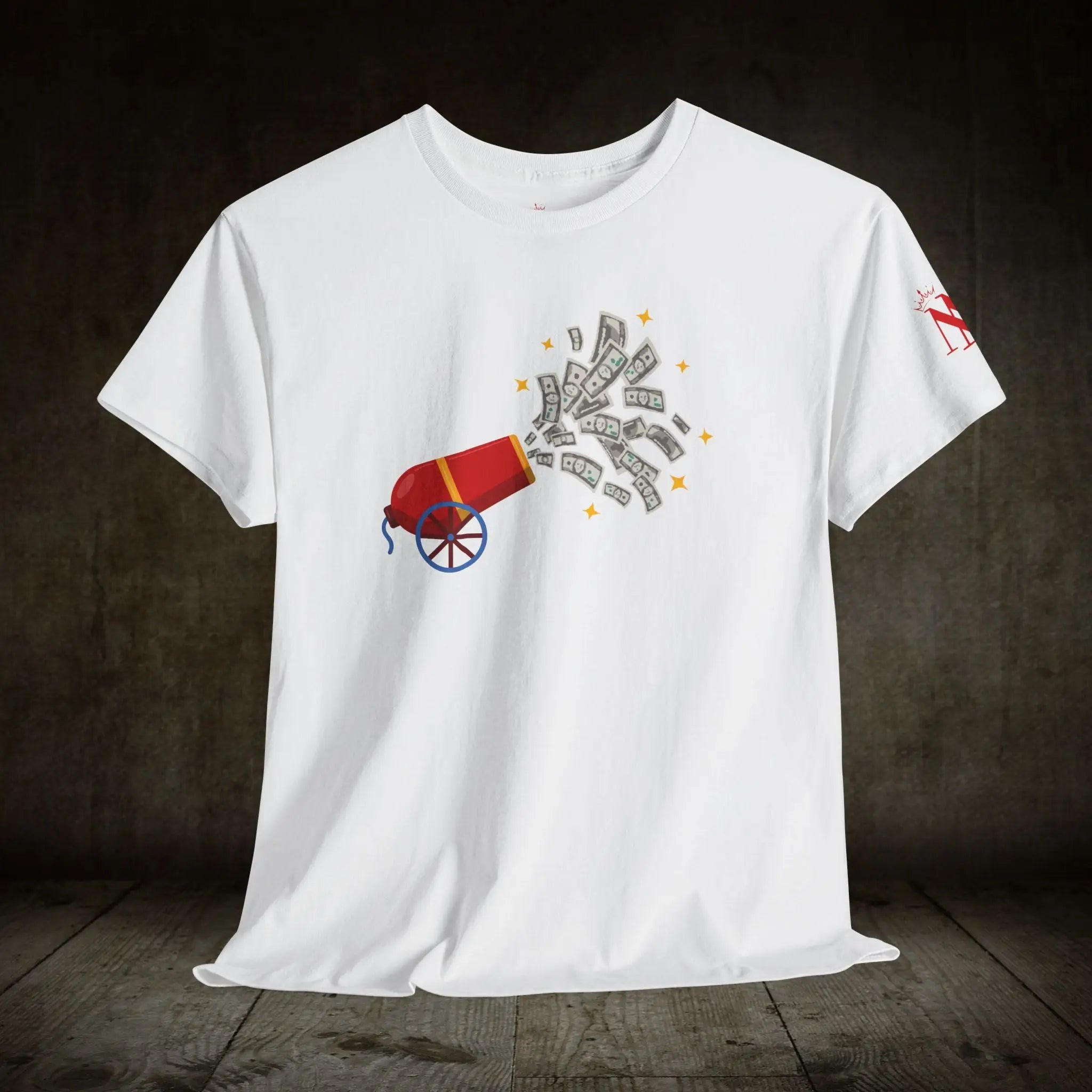 Money Shot Cannon Emoji | Mix & Match Cotton Unisex Fun-Flirty Lovers’ T-Shirts