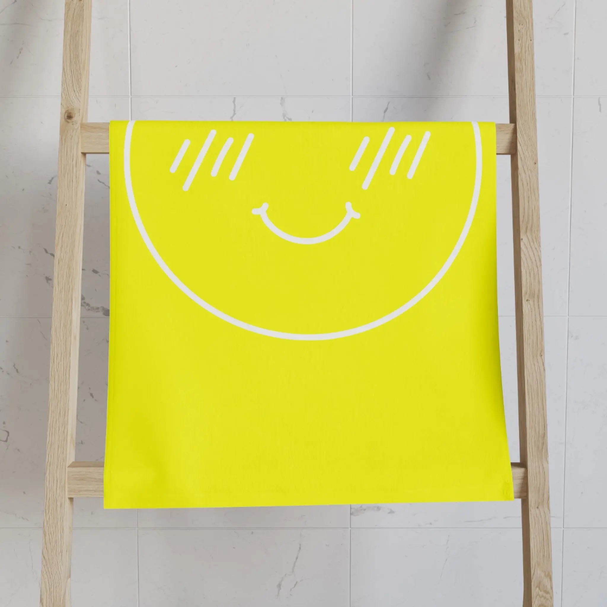 Yes Emoji Neon Yellow Cum Towel