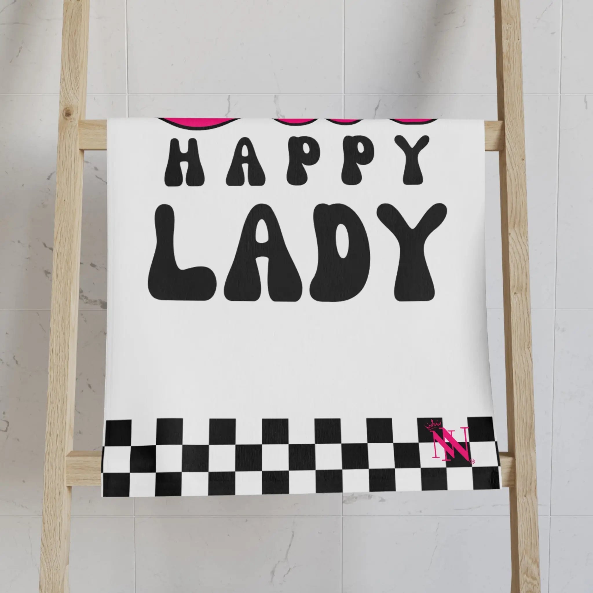 One Happy Lady Emoji | Nectar Napkins Classic Fun-Flirty Lovers’ Towels