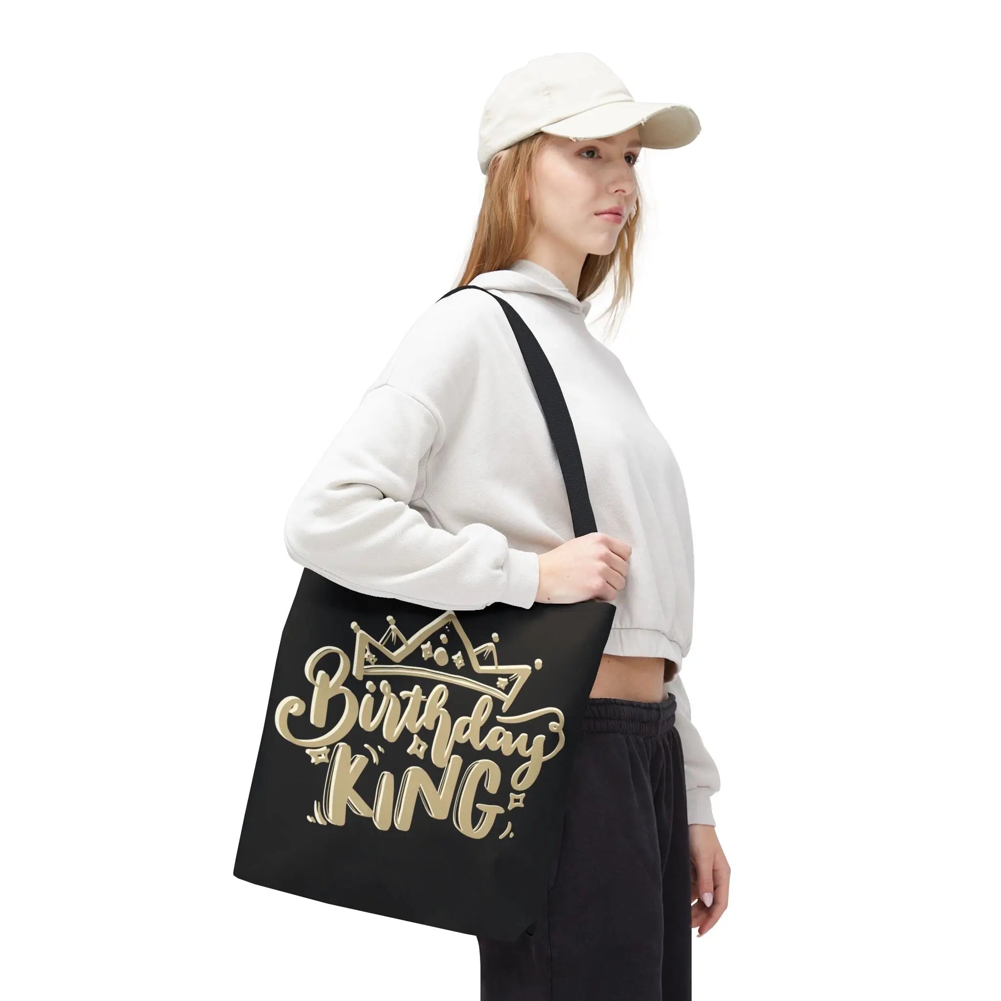 Gold Crown Birthday King | Mix & Match Fun-Flirty Lovers’ Totes
