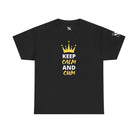 Keep Calm & Cum Queen King | Mix & Match Cotton Unisex Fun-Flirty Lovers’ T-Shirts