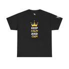 Keep Calm & Cum Queen King | Mix & Match Cotton Unisex Fun-Flirty Lovers’ T-Shirts