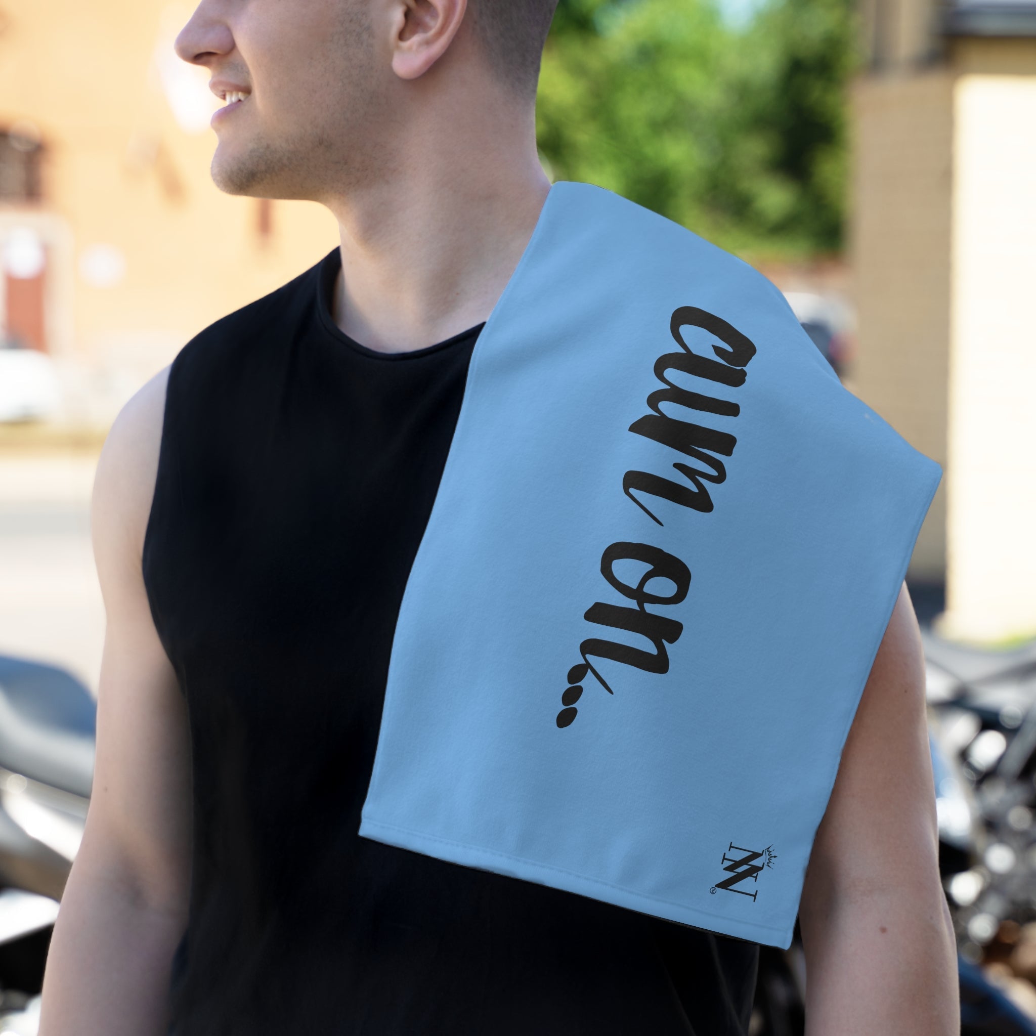 Cum On... Light Blue | Mix & Match Soft Fun-Flirty Lovers’ Towels