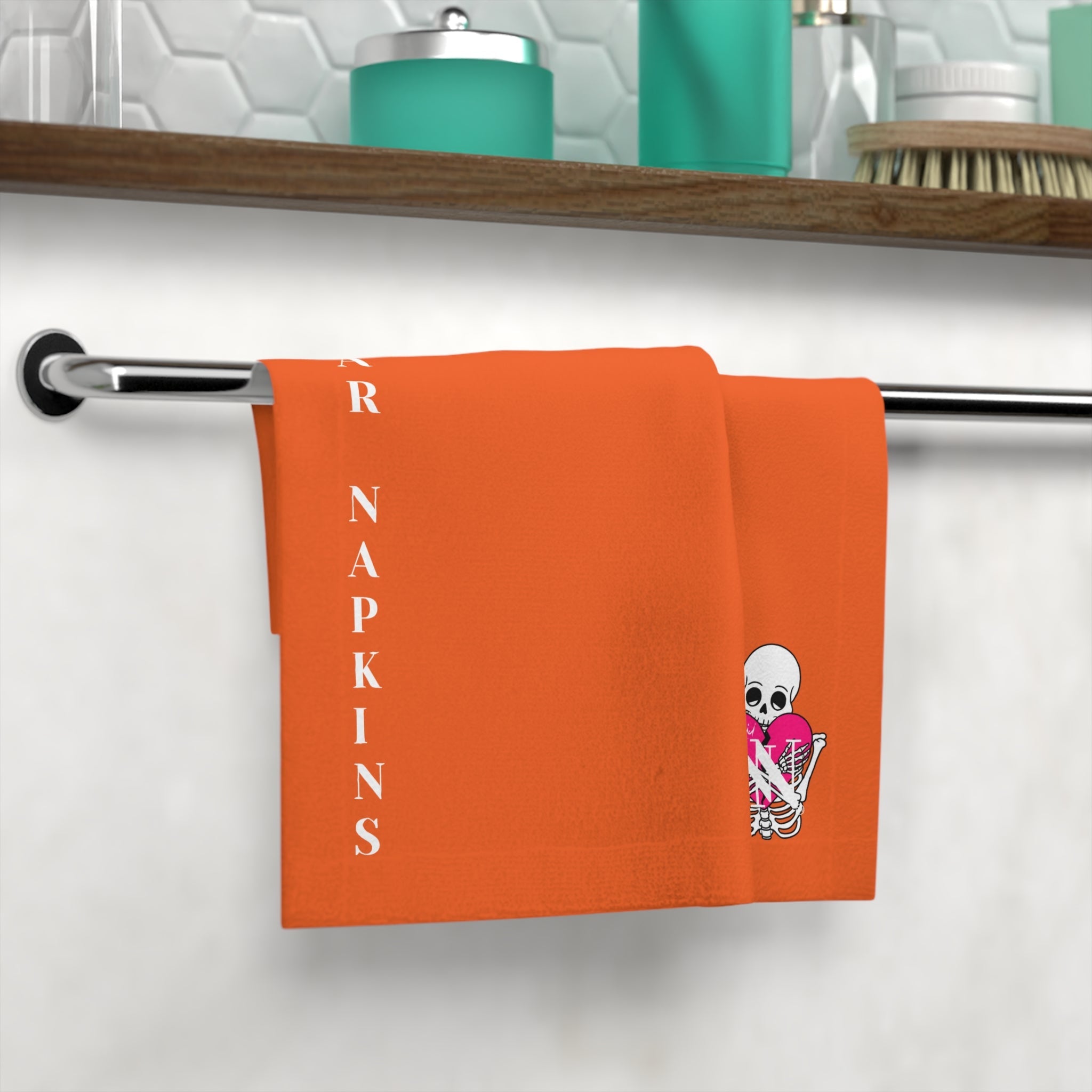 Nectar Napkins Brand Orange Microfiber Nut Rag
