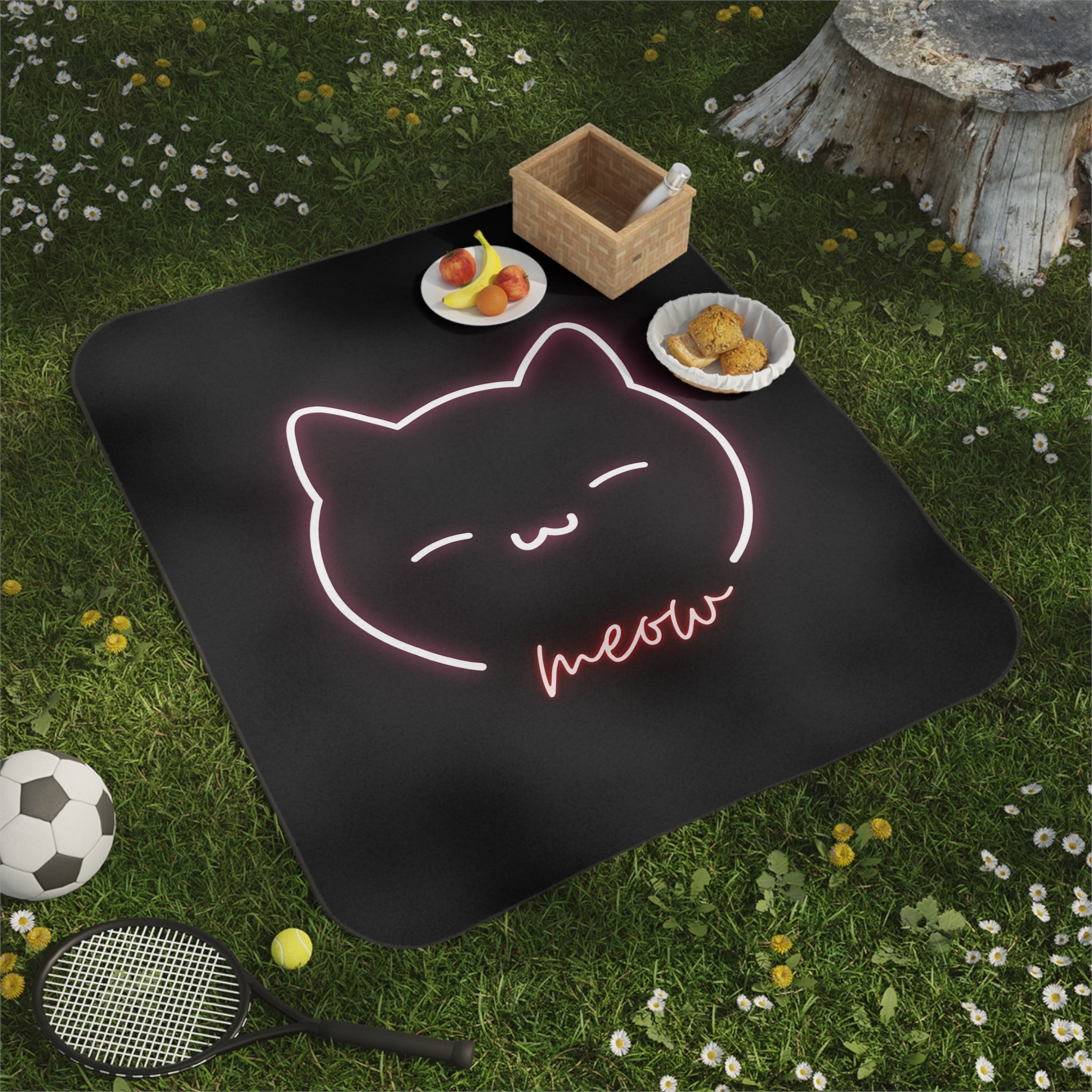 Meow Kitty Neon | Mix Match Fun-Flirty Lovers’ Water-Resistant Blankets