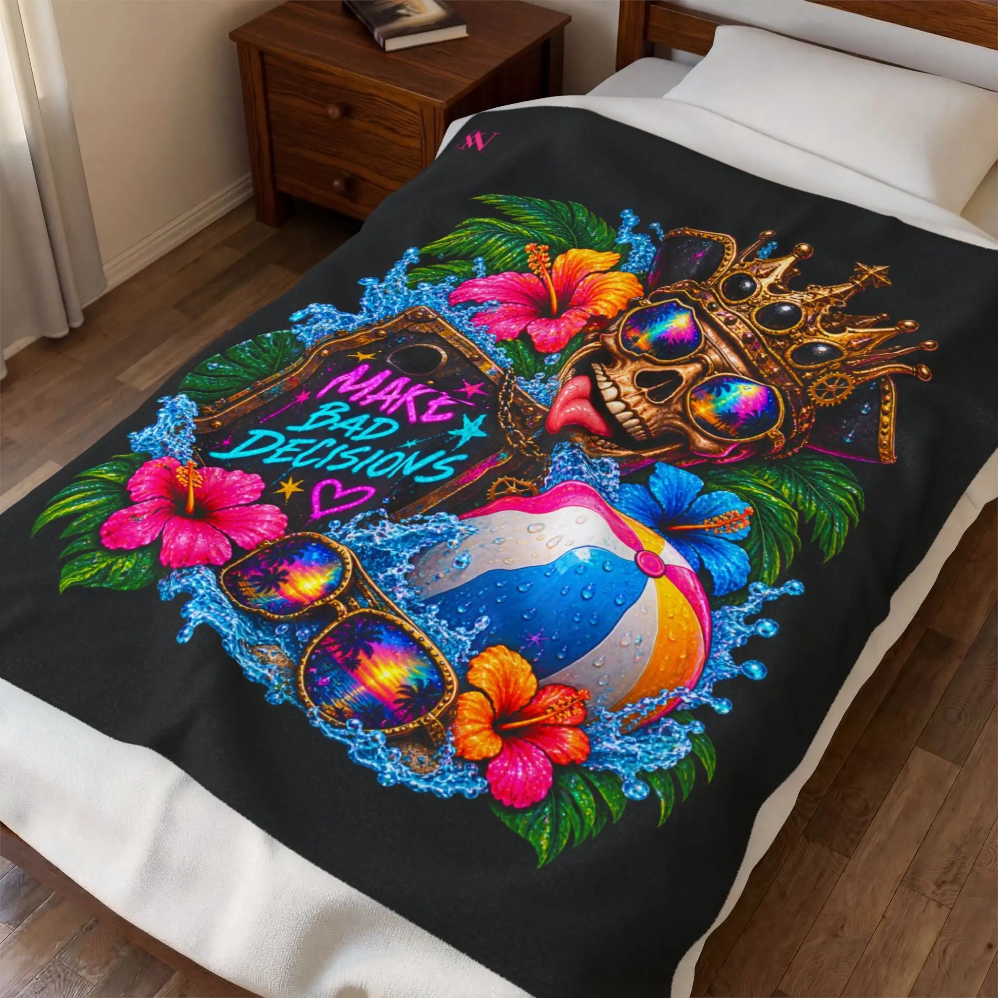 Make Bad Decisions Beach Day Lovers’ Blanket
