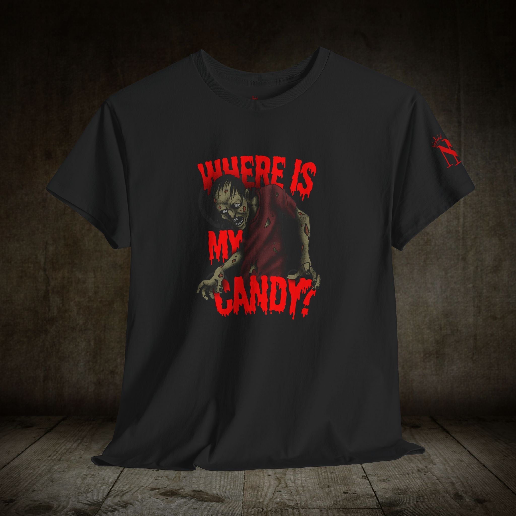 Where is My Candy? Zombie | Mix & Match Cotton Unisex Fun-Flirty Lovers’ T-Shirts