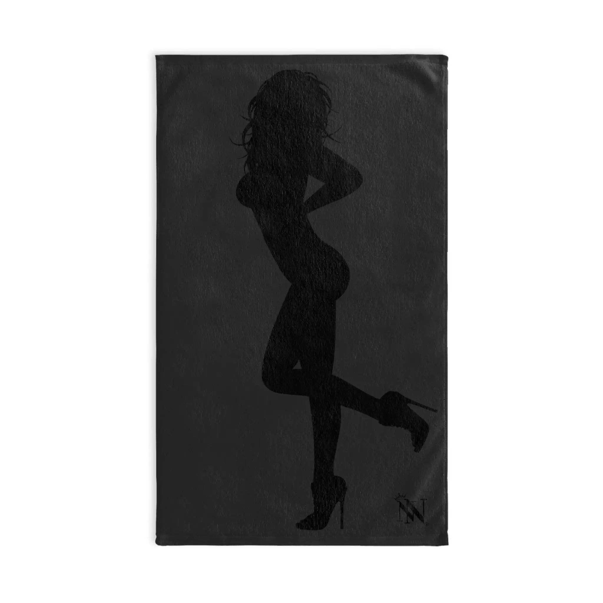 Sexy Lady Standing Silhouette Dark Grey | Nectar Napkins Classic Fun-Flirty Lovers’ Colored Towels