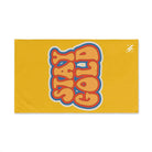 Stay Gold Retro Sticker Yellow | Mix & Match Classic Fun-Flirty Lovers’ Towels