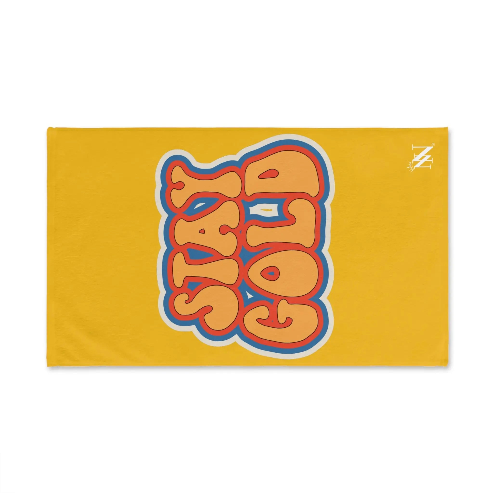 Stay Gold Retro Sticker Yellow | Mix & Match Classic Fun-Flirty Lovers’ Towels