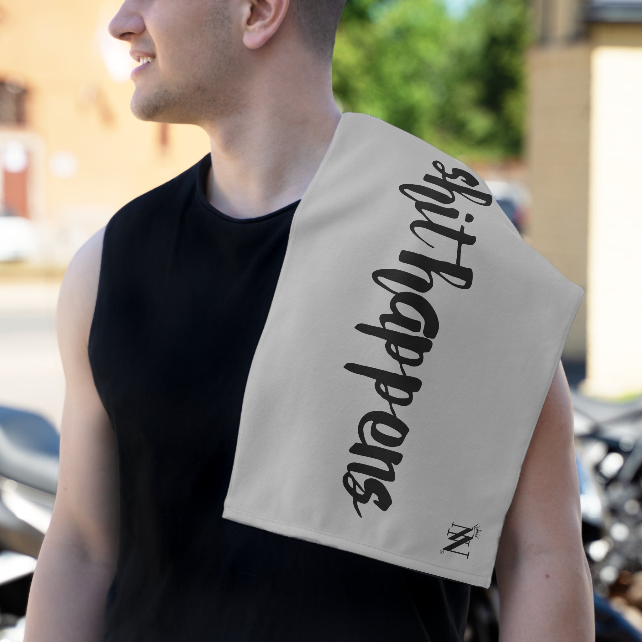 Shit Happens Silver | Mix & Match Soft Fun-Flirty Lovers’ Towels