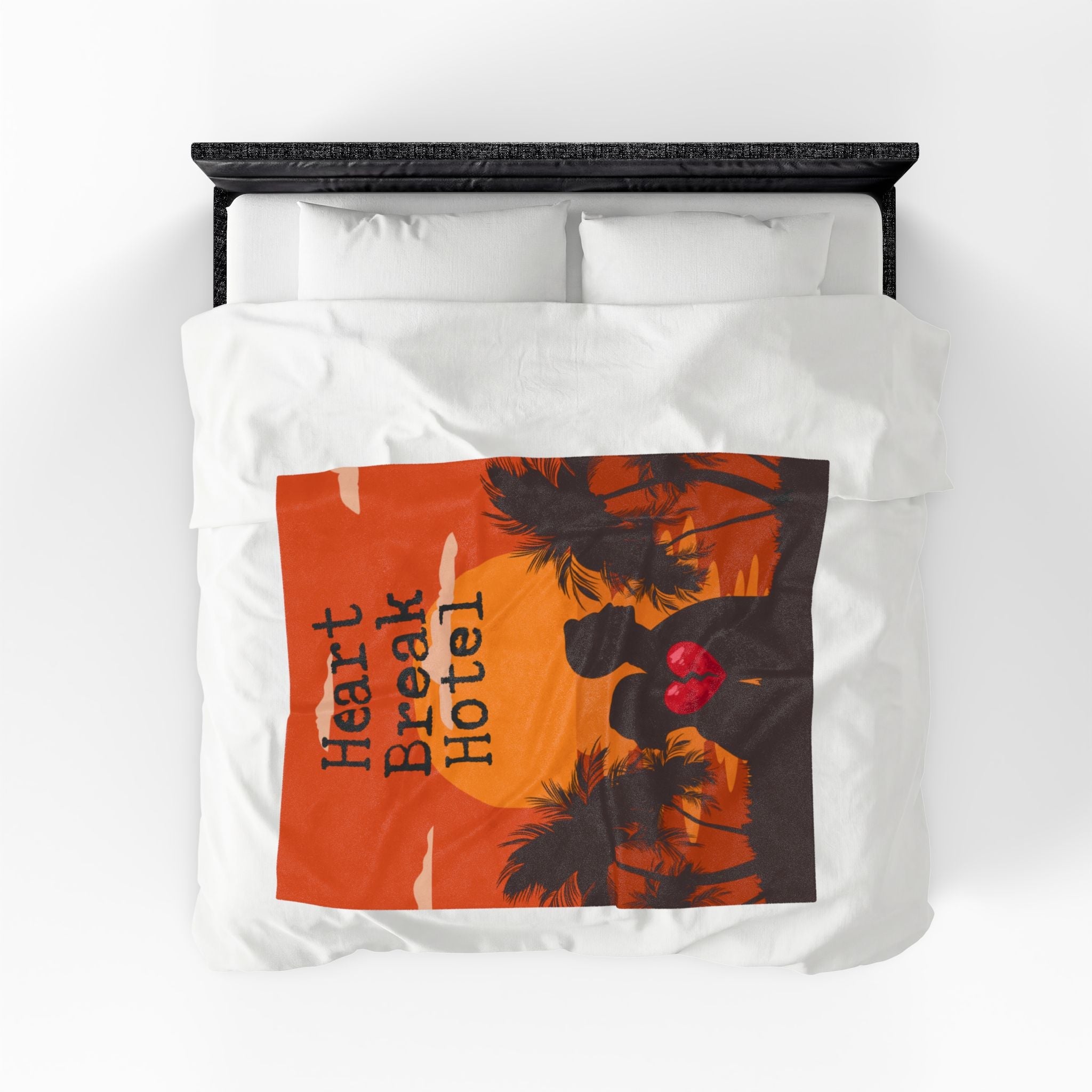 Heart Break Hotel Sunset Romantic Lovers Gifts Blanket